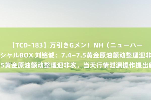 【TCD-183】万引きGメン！NH（ニューハーフ）ペニクリ狩りスペシャルBOX 刘铭诚：7.4—7.5黄金原油颤动整理迎非农，当天行情泄漏操作提出解套