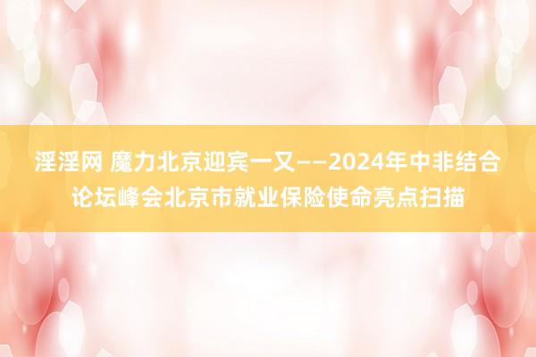 淫淫网 魔力北京迎宾一又——2024年中非结合论坛峰会北京市就业保险使命亮点扫描