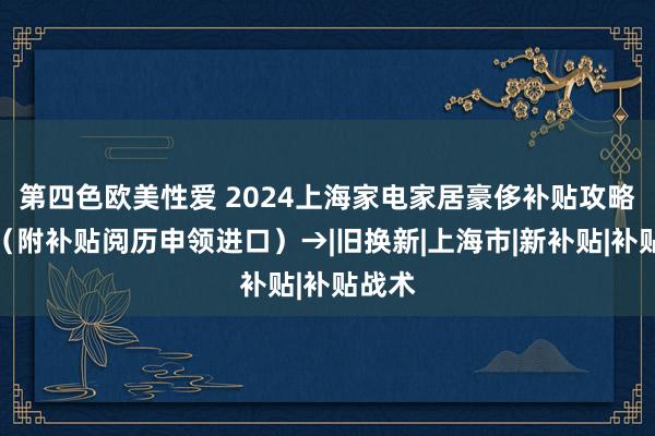 第四色欧美性爱 2024上海家电家居豪侈补贴攻略来了（附补贴阅历申领进口）→|旧换新|上海市|新补贴|补贴战术